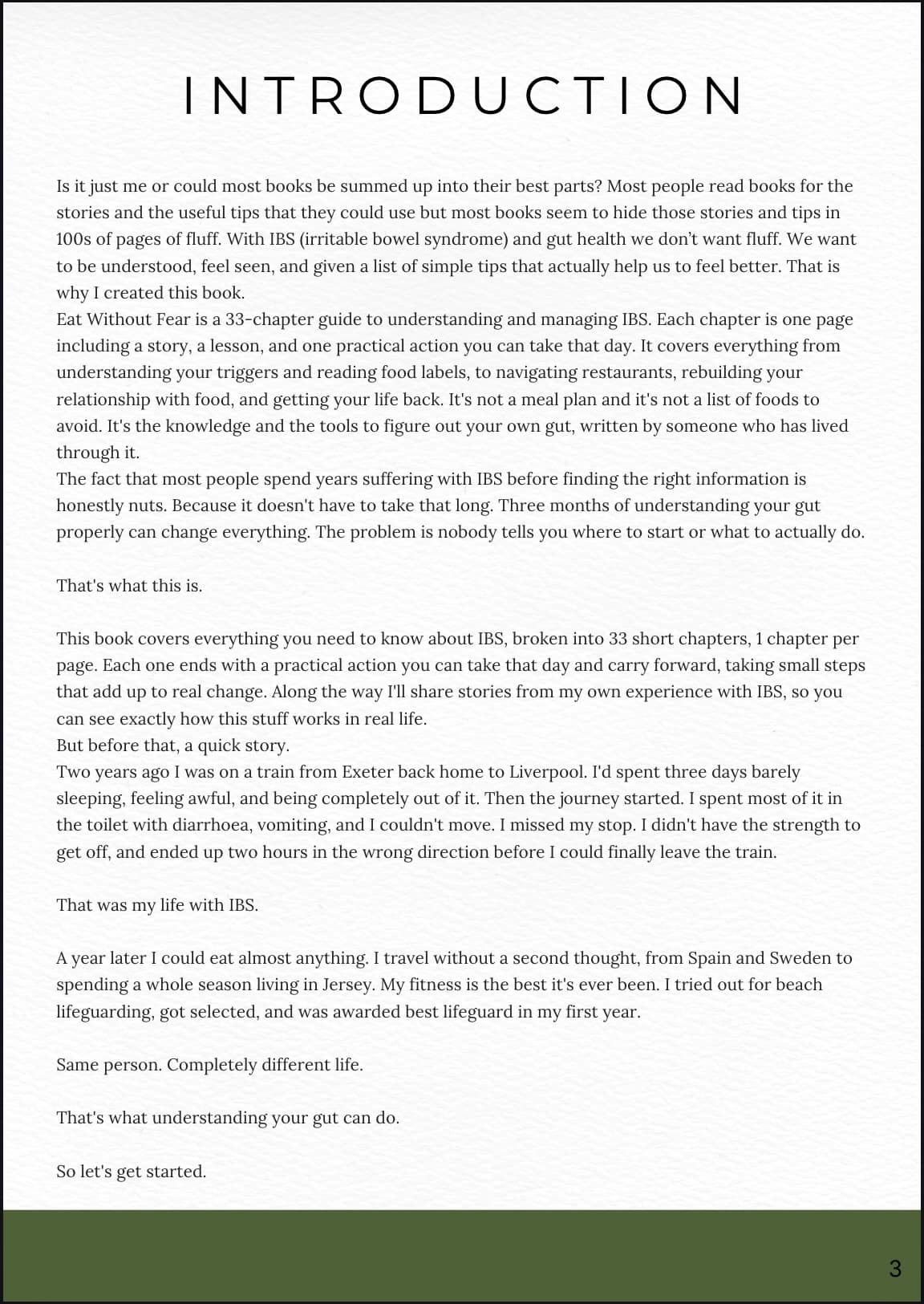 Eat Without Fear contents page